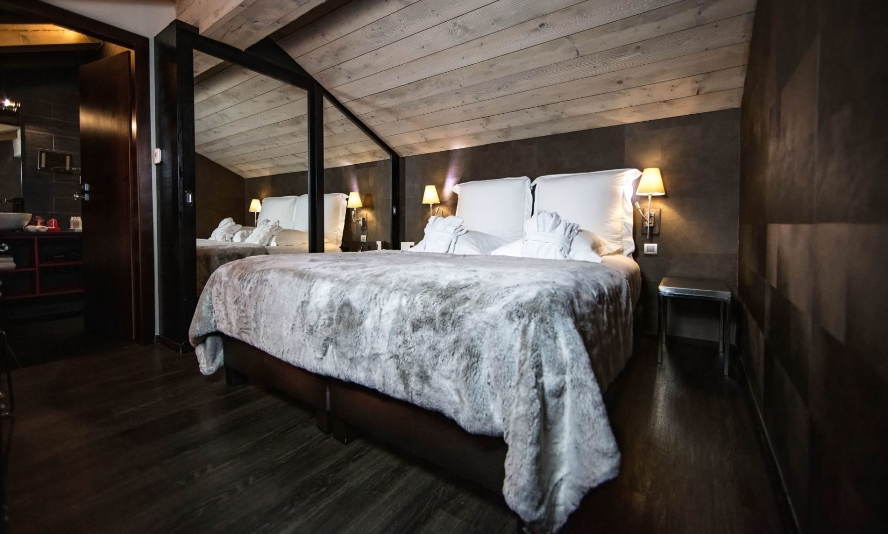 The bedroom of a Suite