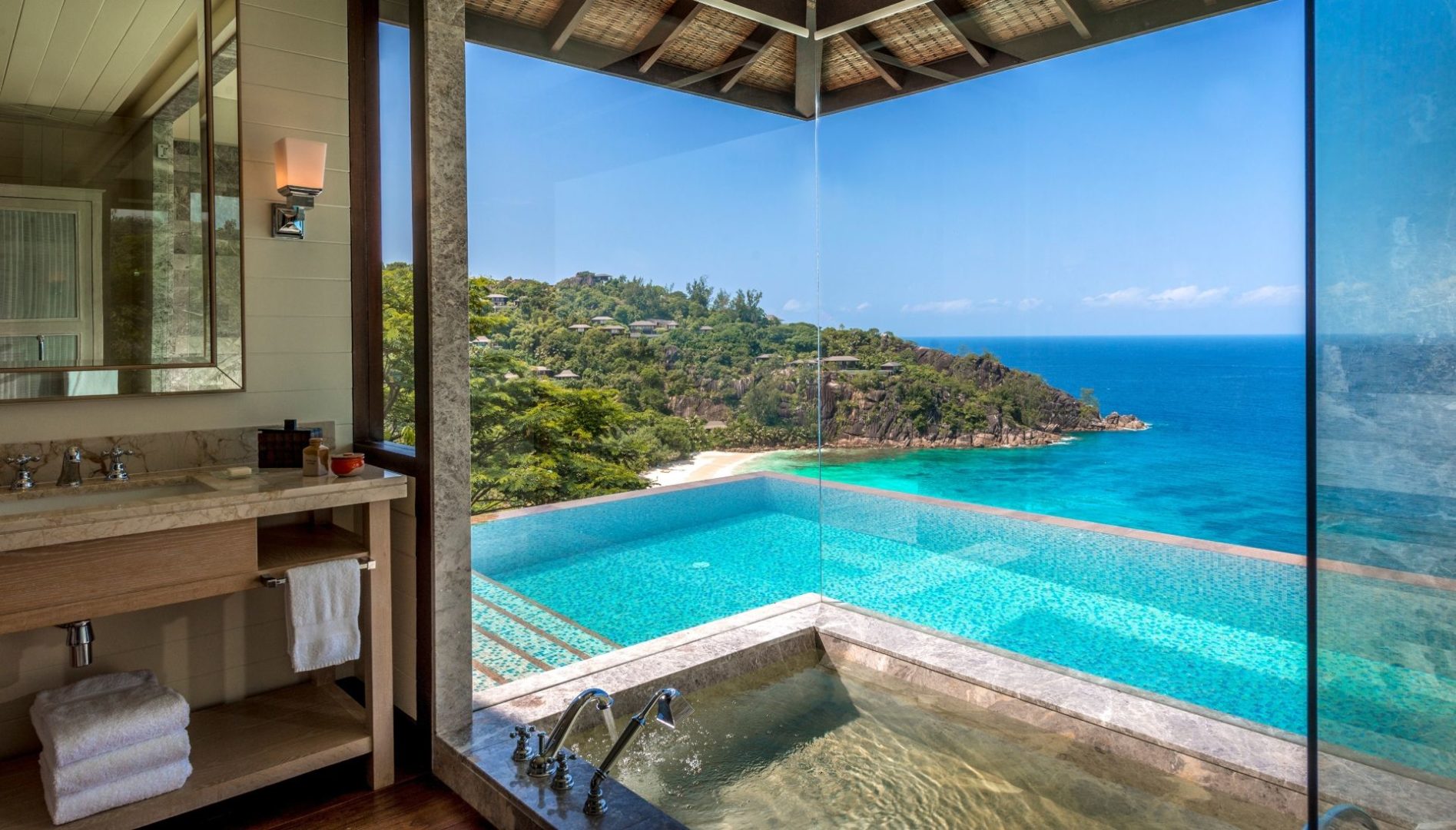 A view from a bathroom