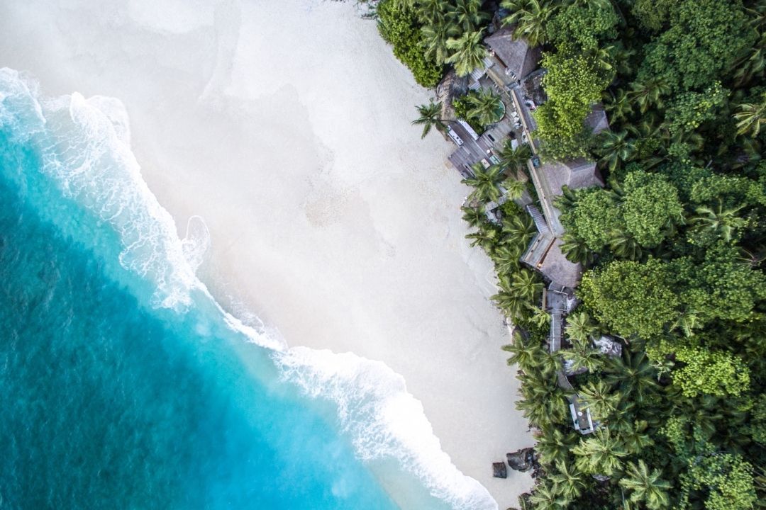 Aerial shot of a villa