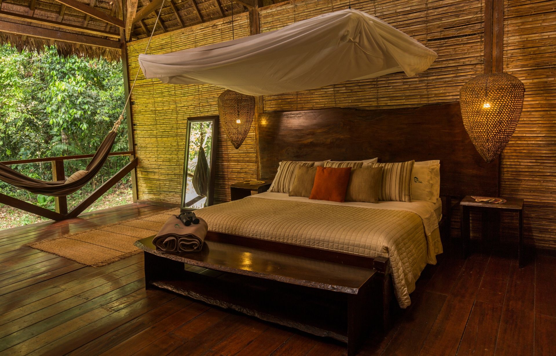 Comfortable accommodation at Refugio Amazonas